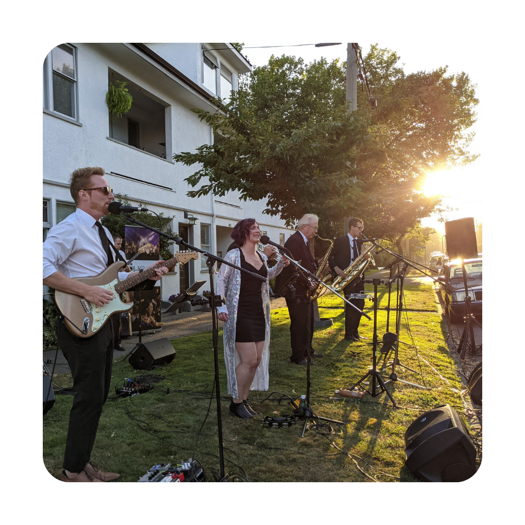 victoria bc party band in street party